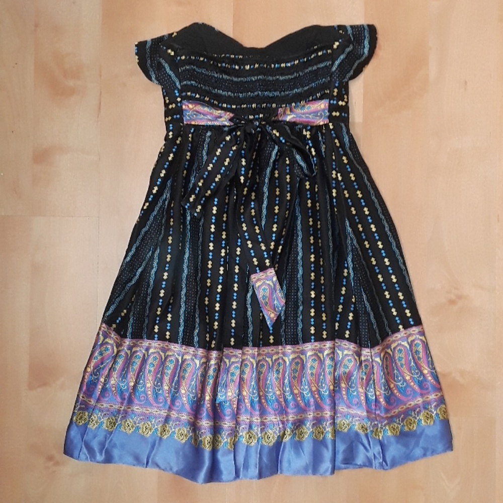 NWT, Betsey Johnson Vintage Strapless Silk Dress - Picture 11 of 13